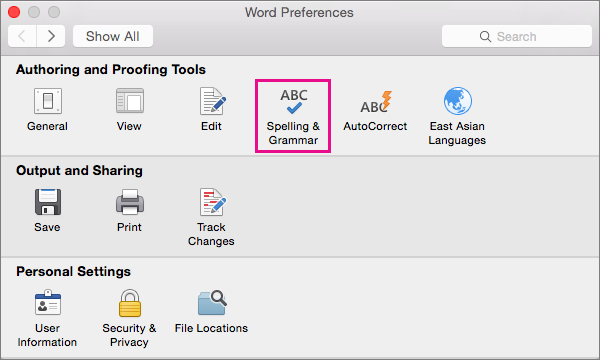 change the spellcheck language in outlook email for a mac